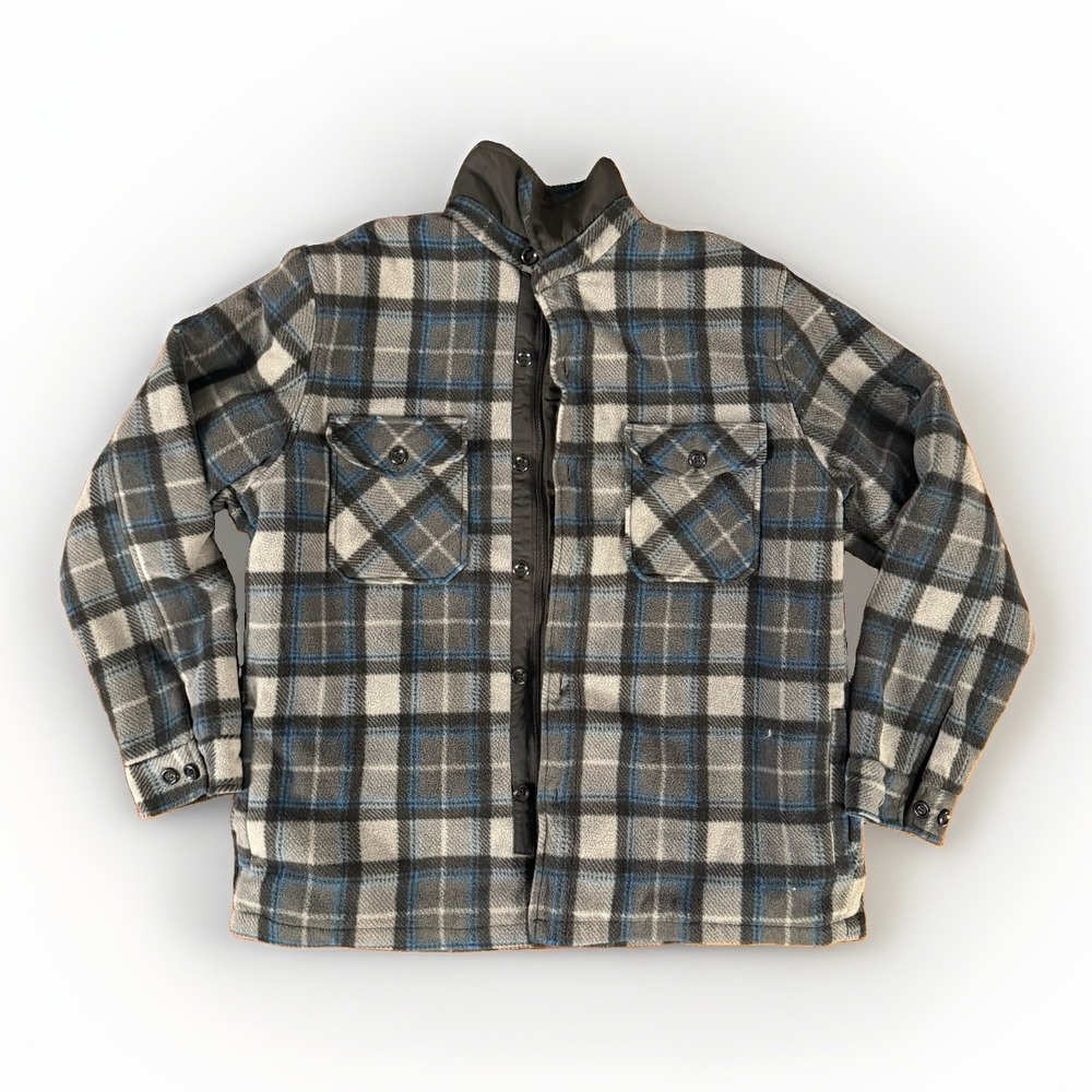 Men's Maxxsel Fleece-Lined Heavyweight Plaid Flannel Shirt Jacket Shacket 2XL